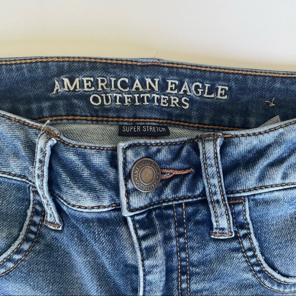 American Eagle Super Stretch Jegging Womens Size 8 Jeans Mid Rise Denim Blue - Picture 6 of 9